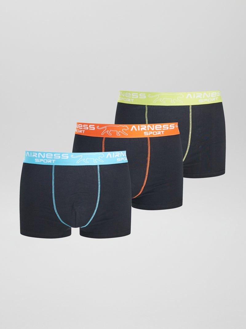 Setje met 3 boxershorts 'Airness' ZWART - Kiabi