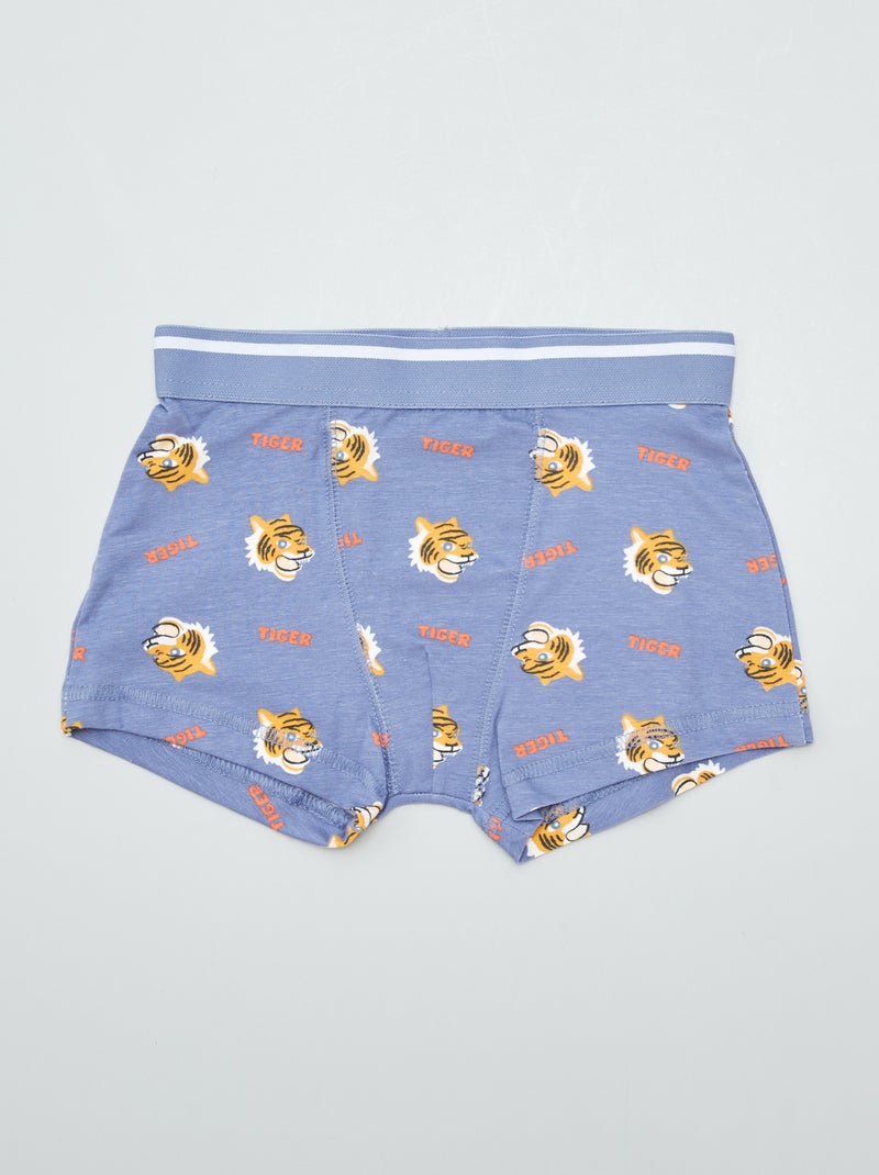 Setje met 3 boxershorts met stretch BLAUW - Kiabi