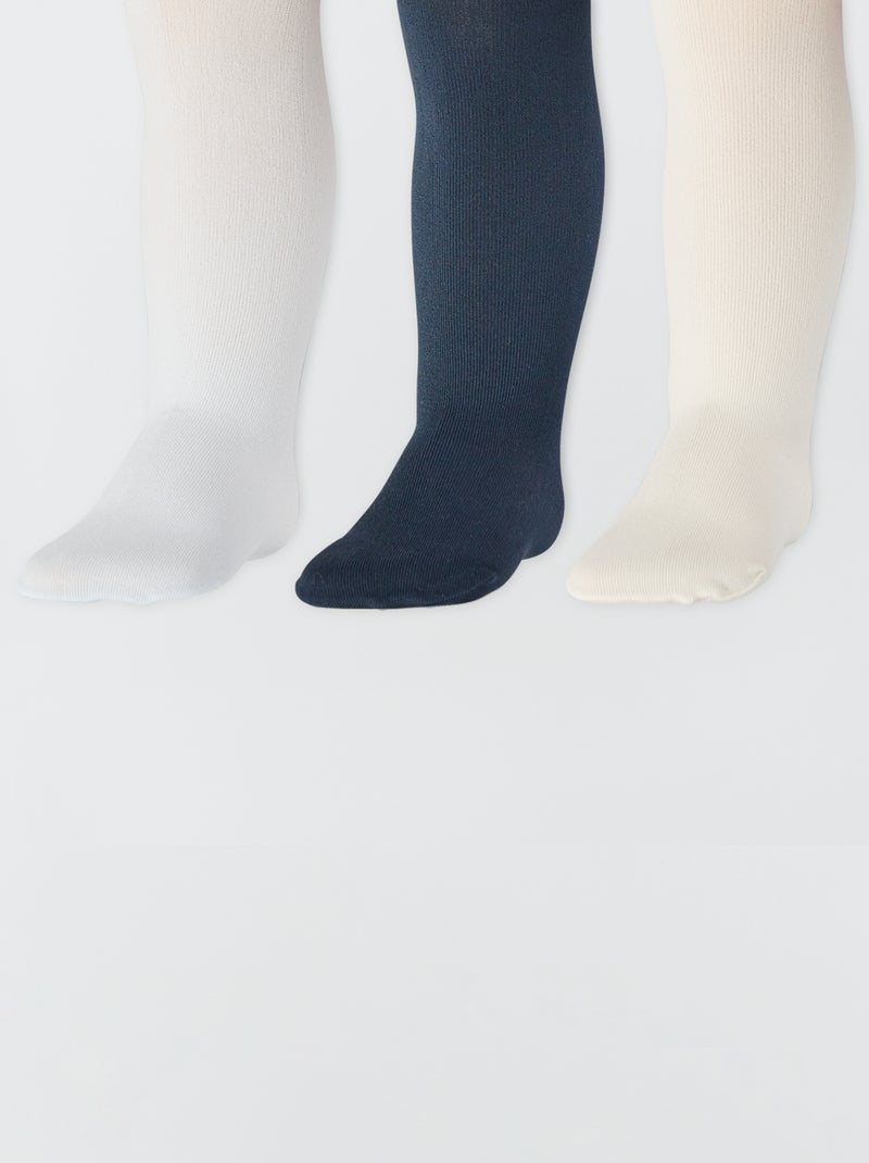 Setje met 3 dunne kousenbroekjes BLAUW - Kiabi