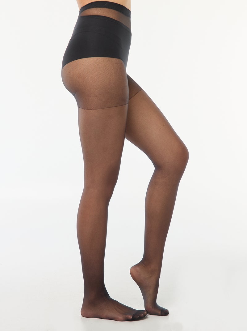 Setje met 3 dunne panty's 20D 'DIM' Zwart - Kiabi
