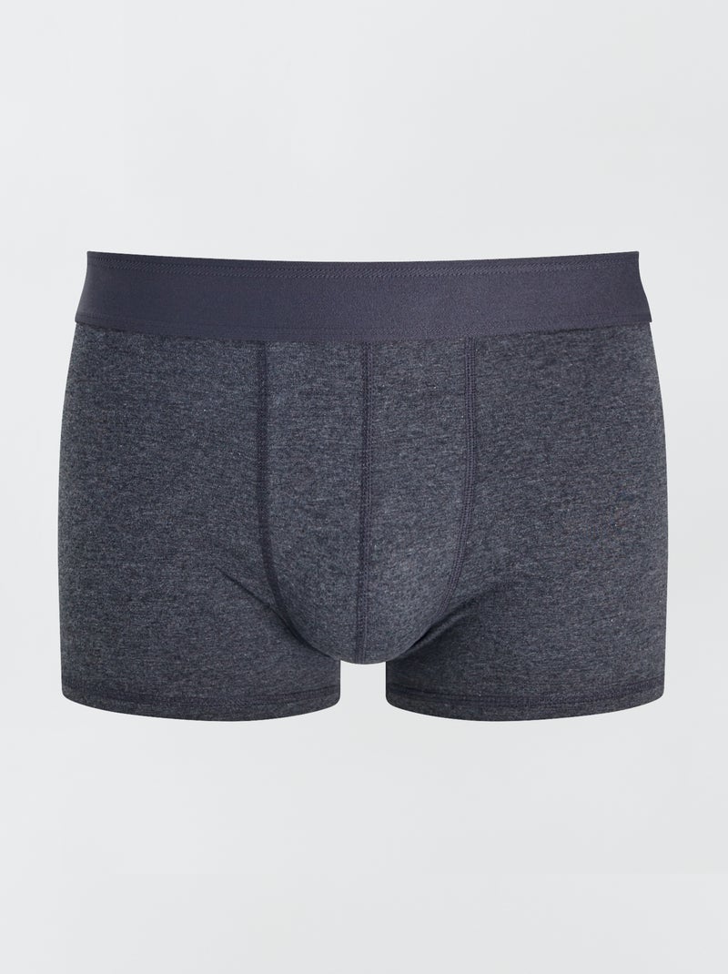 Setje met 3 effen boxershorts GRIJS - Kiabi