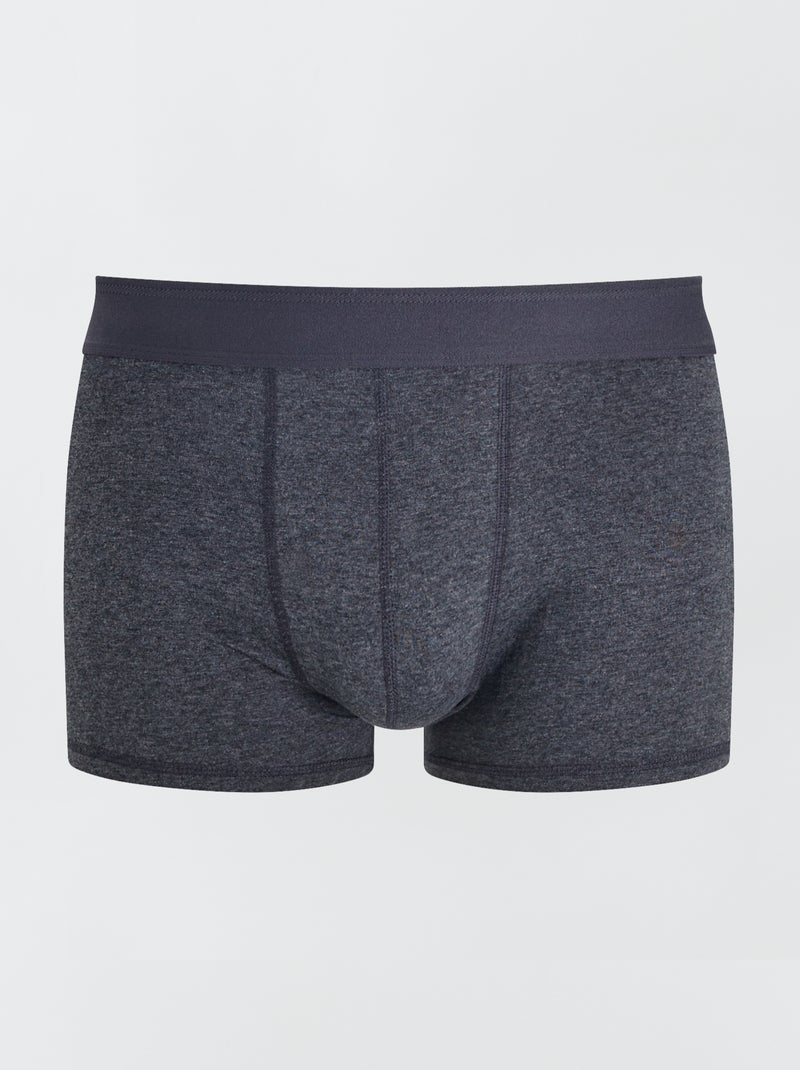 Setje met 3 effen boxershorts GRIJS - Kiabi