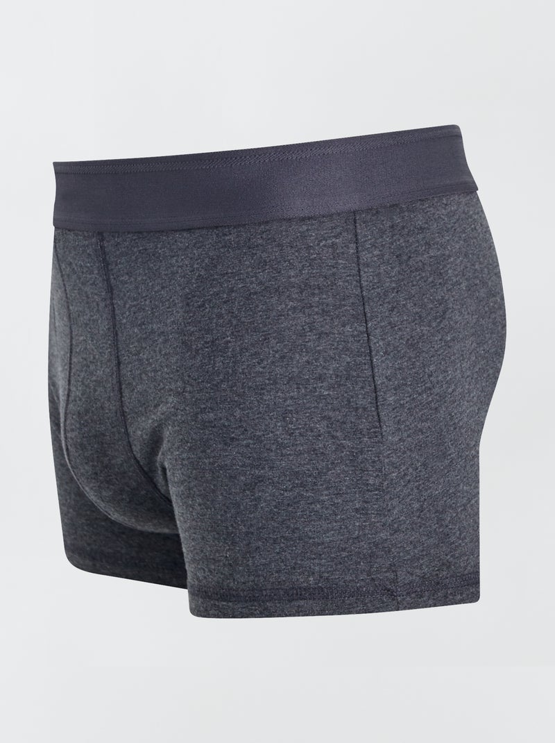 Setje met 3 effen boxershorts GRIJS - Kiabi