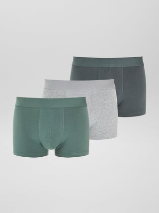 Setje met 3 effen boxershorts