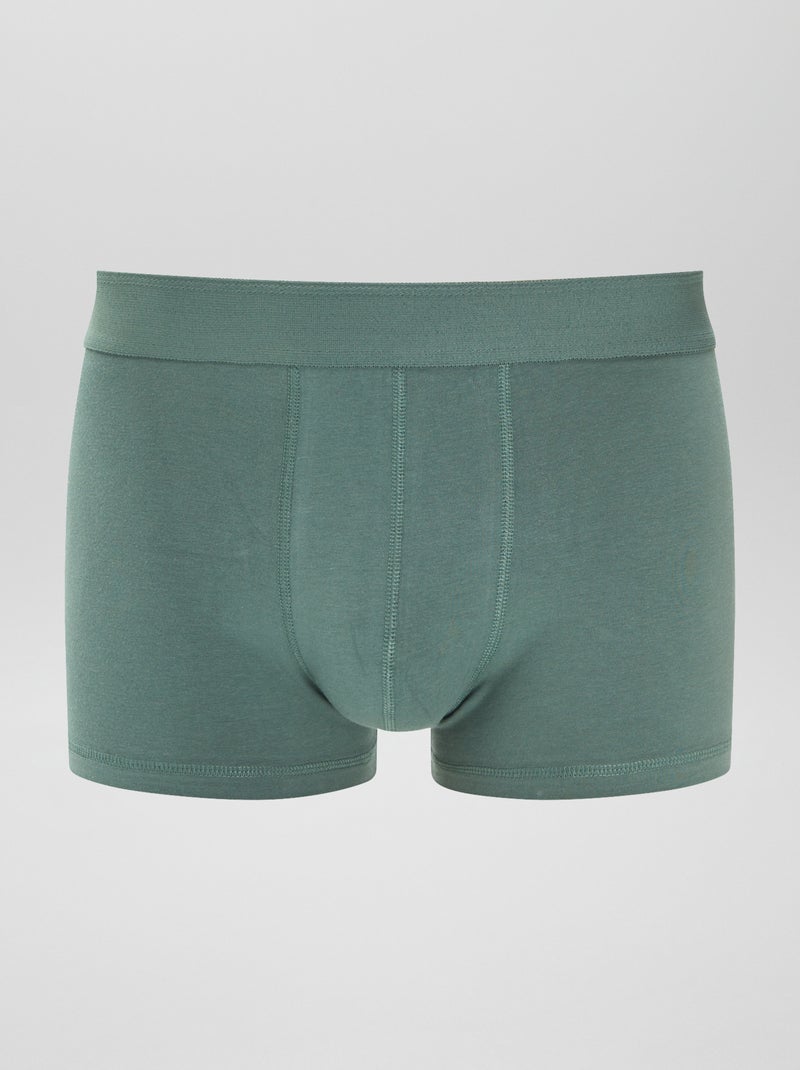 Setje met 3 effen boxershorts KAKI - Kiabi