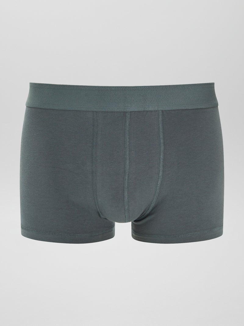 Setje met 3 effen boxershorts KAKI - Kiabi