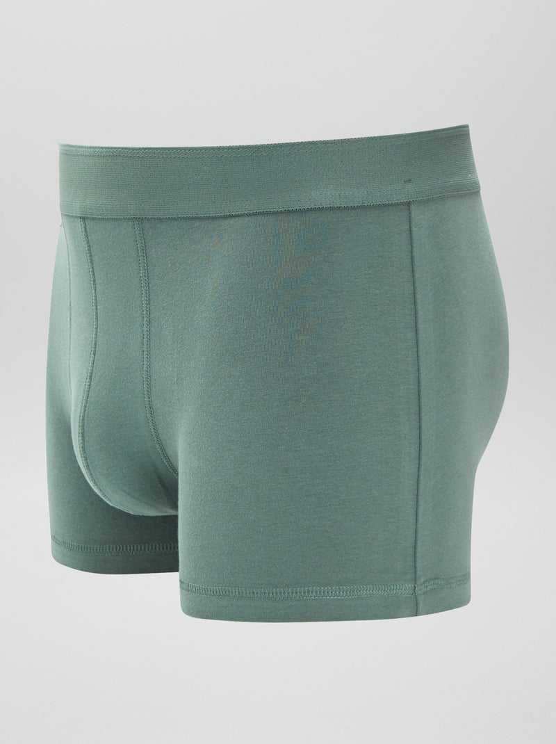 Setje met 3 effen boxershorts KAKI - Kiabi