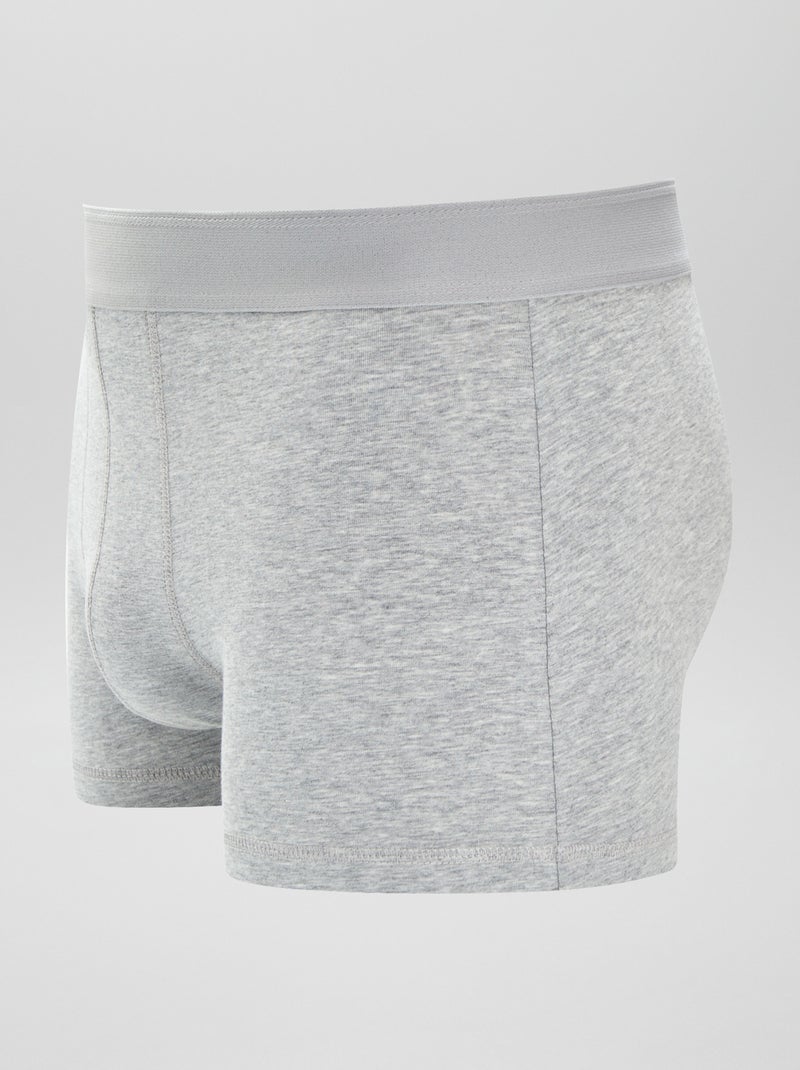 Setje met 3 effen boxershorts KAKI - Kiabi