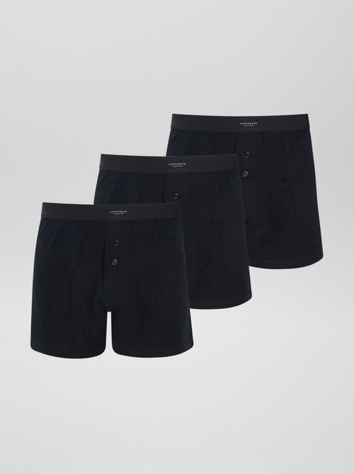 Setje met 3 effen boxershorts - Kiabi