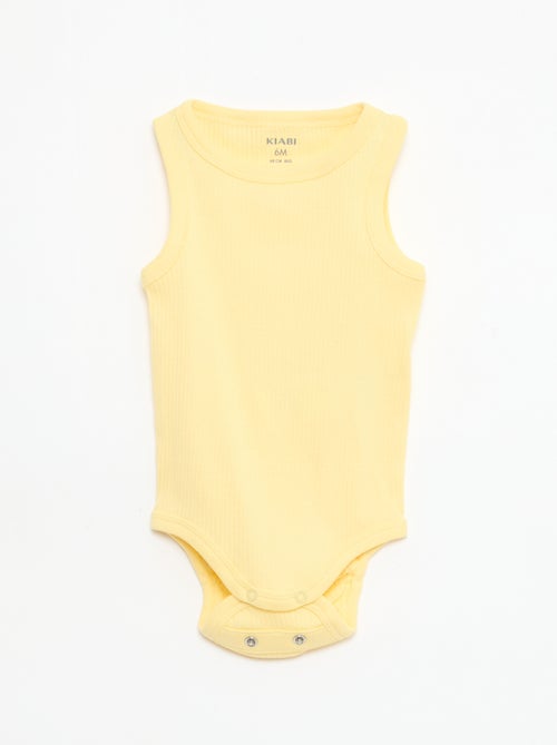 Setje met 3 effen meegroeirompertjes met schouderbandjes - Kiabi
