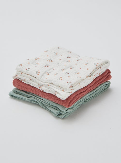 Setje met 3 hydrofiele doeken - Kiabi