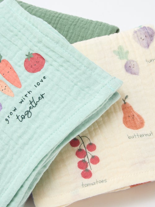 Setje met 3 hydrofiele doeken - Kiabi