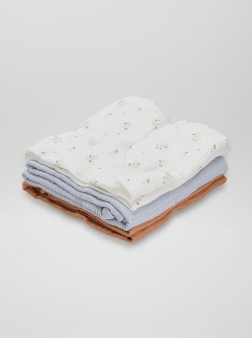 Setje met 3 hydrofiele doeken - Kiabi