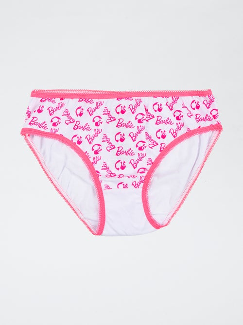 Setje met 3 katoenen onderbroekjes 'Barbie' - Kiabi