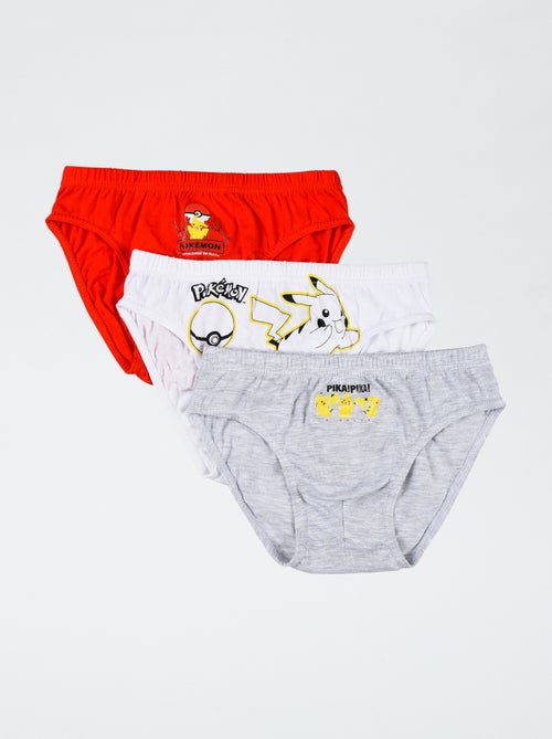 Setje met 3 katoenen slips 'Pokémon' - Kiabi