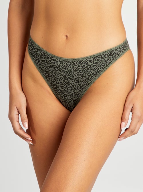 Setje met 3 katoenen tangaslips - Kiabi