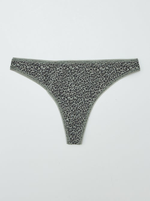 Setje met 3 katoenen tangaslips - Kiabi