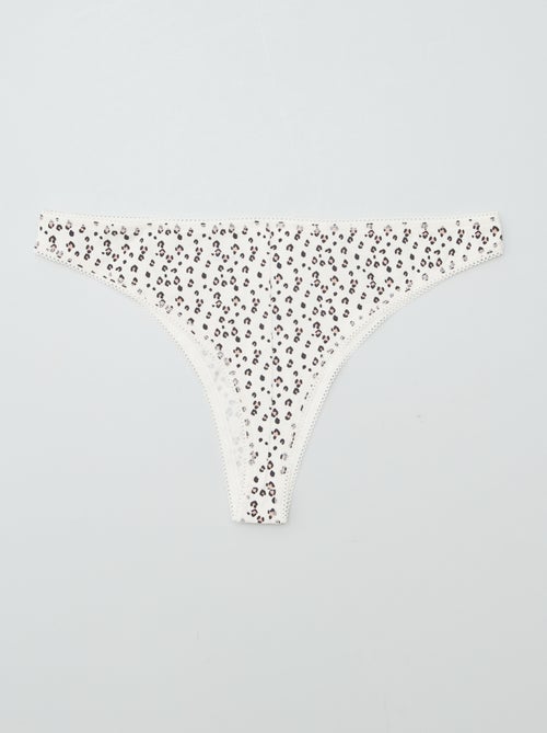 Setje met 3 katoenen tangaslips - Kiabi