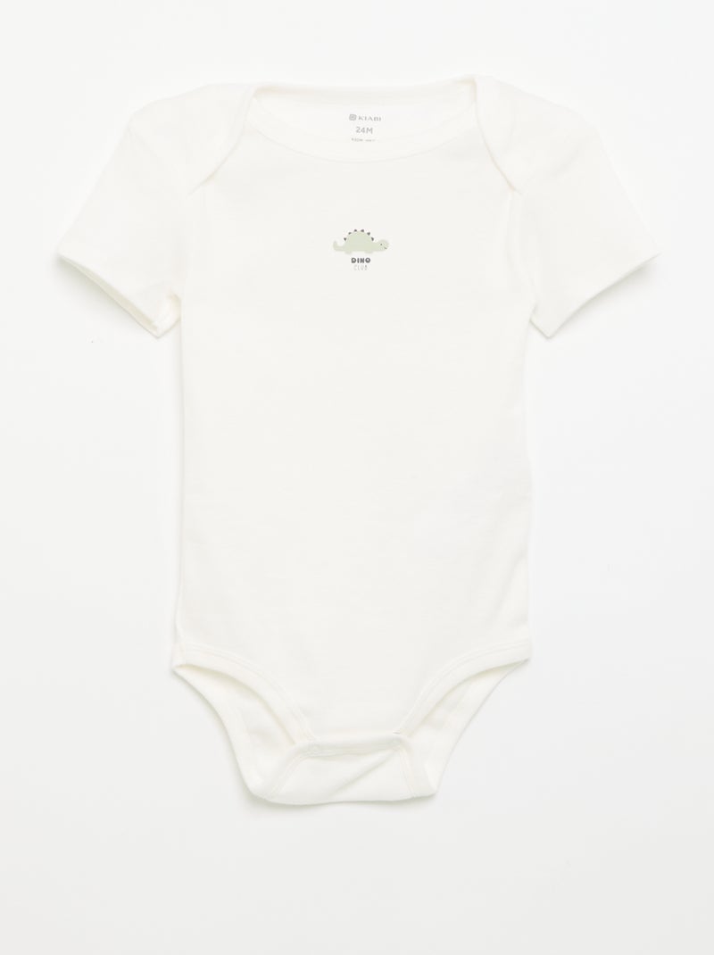 Setje met 3 katoenenbody's met print Blauw - Kiabi