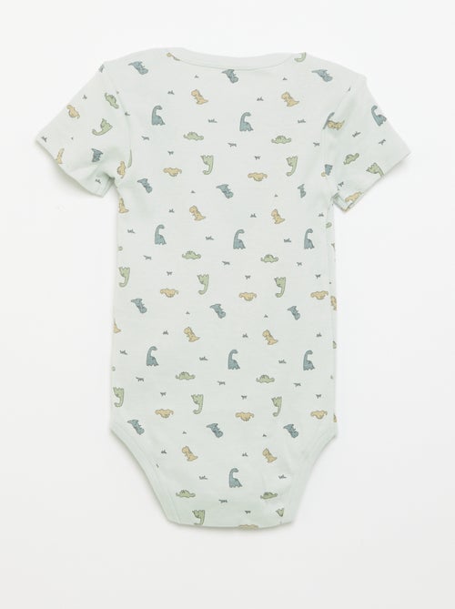 Setje met 3 katoenenbody's met print - Kiabi
