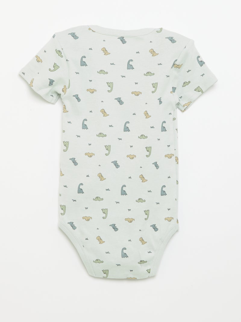 Setje met 3 katoenenbody's met print Blauw - Kiabi