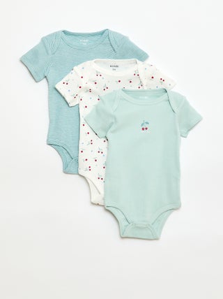 Setje met 3 katoenenbody's met print