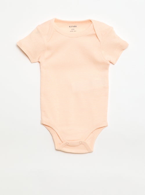 Setje met 3 katoenenbody's met print - Kiabi