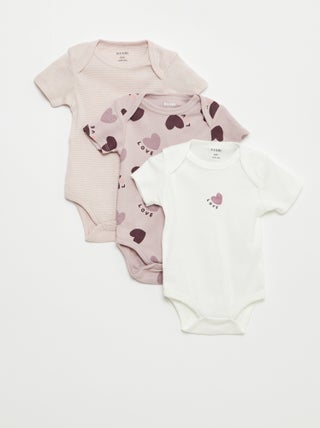Setje met 3 katoenenbody's met print