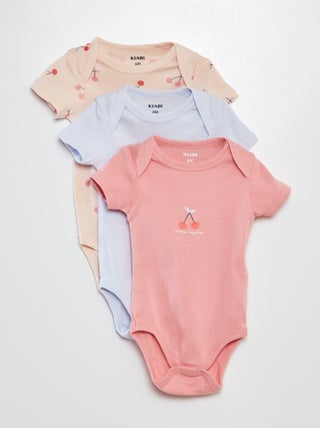 Setje met 3 katoenenbody's met print