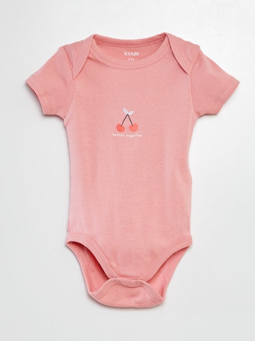 Setje met 3 katoenenbody's met print - Kiabi