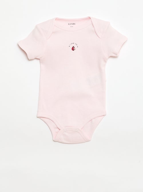 Setje met 3 katoenenbody's met print - Kiabi