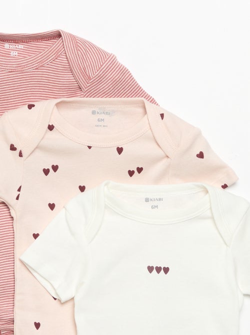 Setje met 3 katoenenbody's met print - Kiabi Setje met 3 katoenenbody's met print - Kiabi