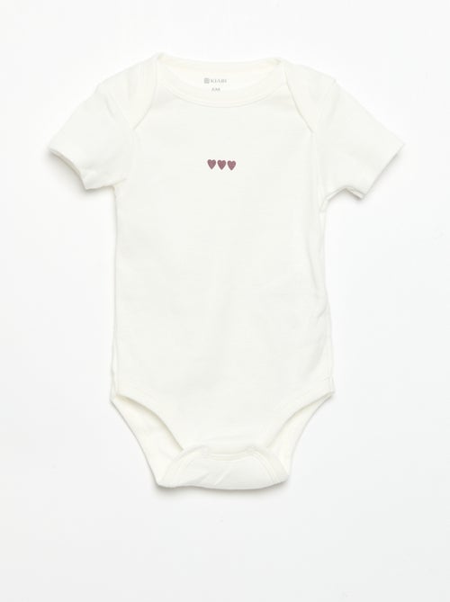Setje met 3 katoenenbody's met print - Kiabi Setje met 3 katoenenbody's met print - Kiabi