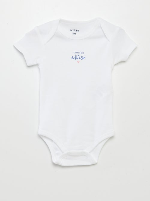 Setje met 3 katoenenbody's met print - Kiabi