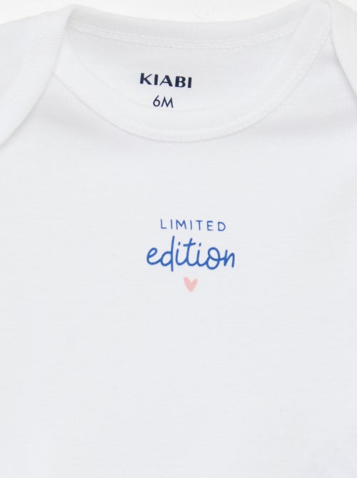 Setje met 3 katoenenbody's met print - Kiabi