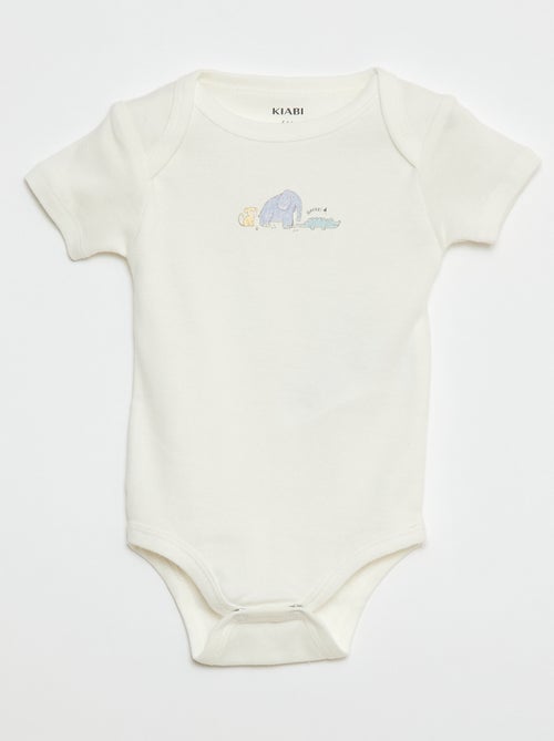 Setje met 3 katoenenbody's met print - Kiabi
