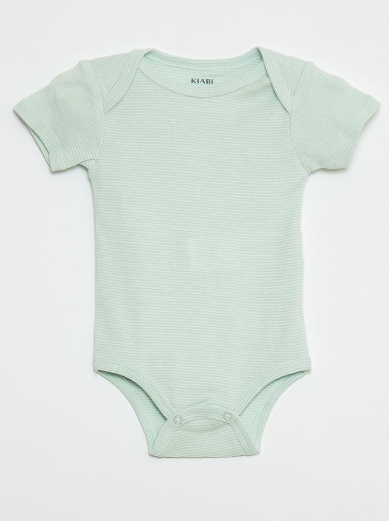 Setje met 3 katoenenbody's met print Wit - Kiabi