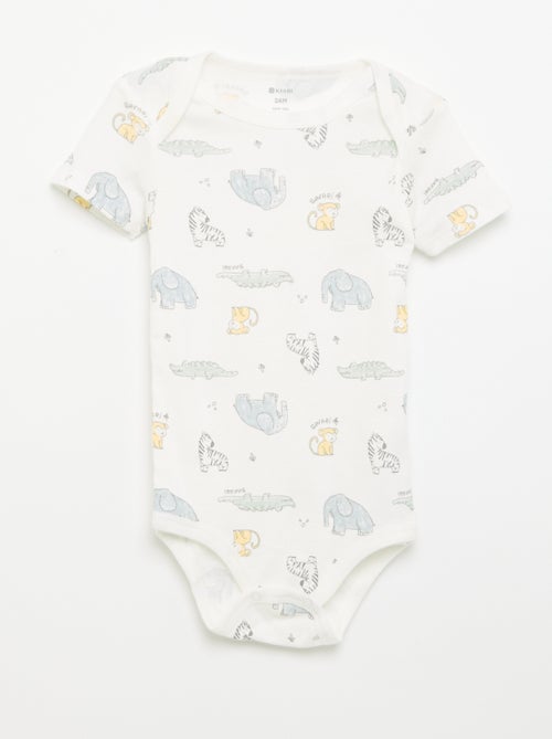 Setje met 3 katoenenbody's met print - Kiabi