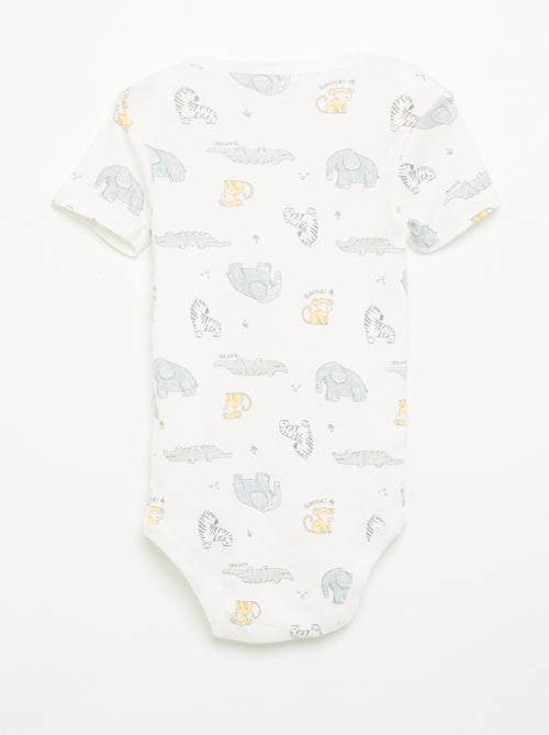 Setje met 3 katoenenbody's met print - Kiabi