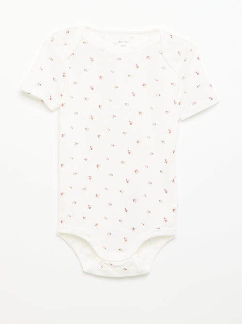 Setje met 3 katoenenbody's met print - Kiabi