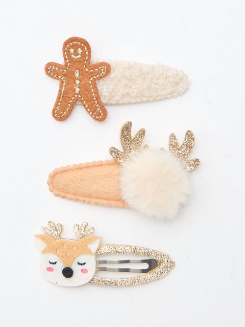 Setje met 3 kerstklikspeldjes - Kiabi