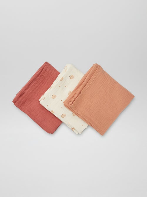 Setje met 3 luierdoeken met print - Kiabi