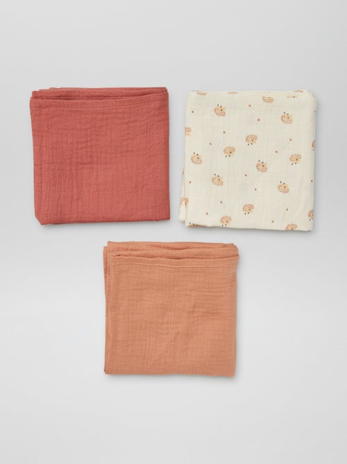 Setje met 3 luierdoeken met print - Kiabi