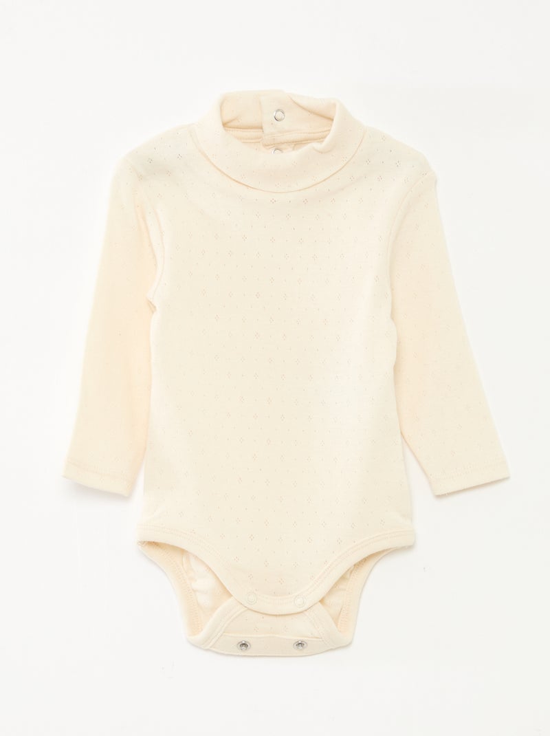 Setje met 3 meegroeirompertjes van pointelletricot Paars - Kiabi