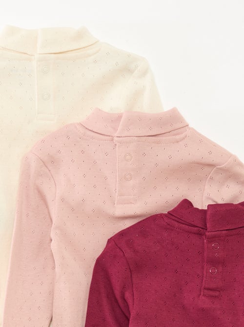 Setje met 3 meegroeirompertjes van pointelletricot - Kiabi