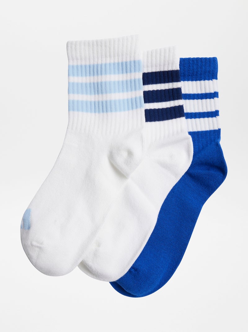 Setje met 3 paar 'adidas'-sokken BLAUW - Kiabi