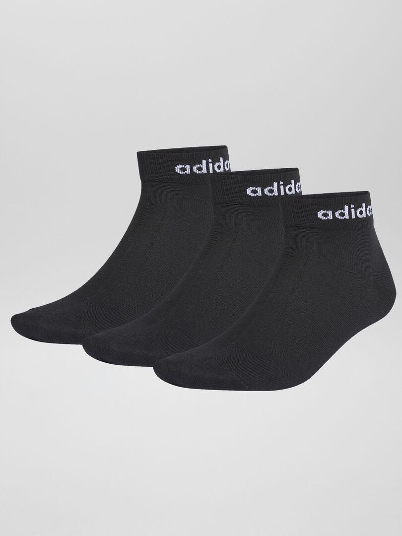Setje met 3 paar Adidas-sokken ZWART - Kiabi