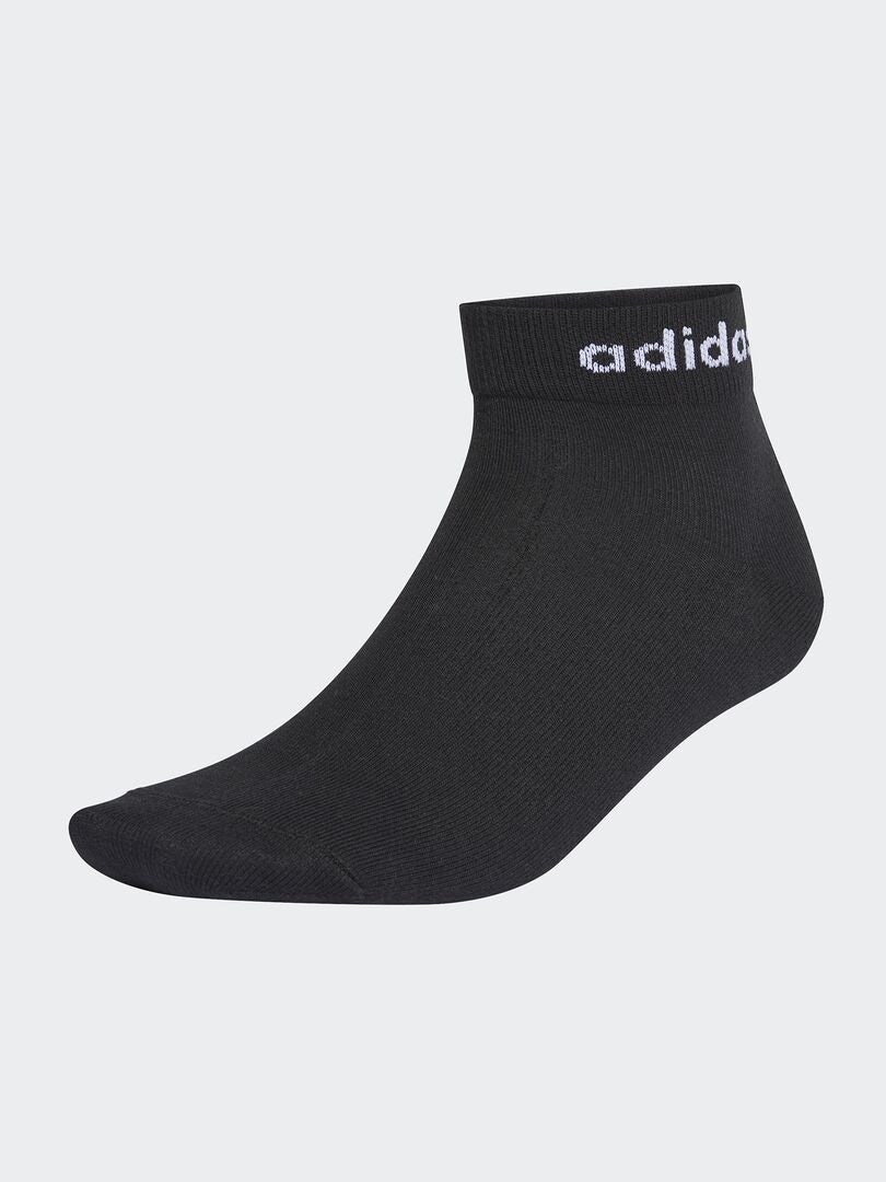 Setje met 3 paar Adidas-sokken ZWART - Kiabi