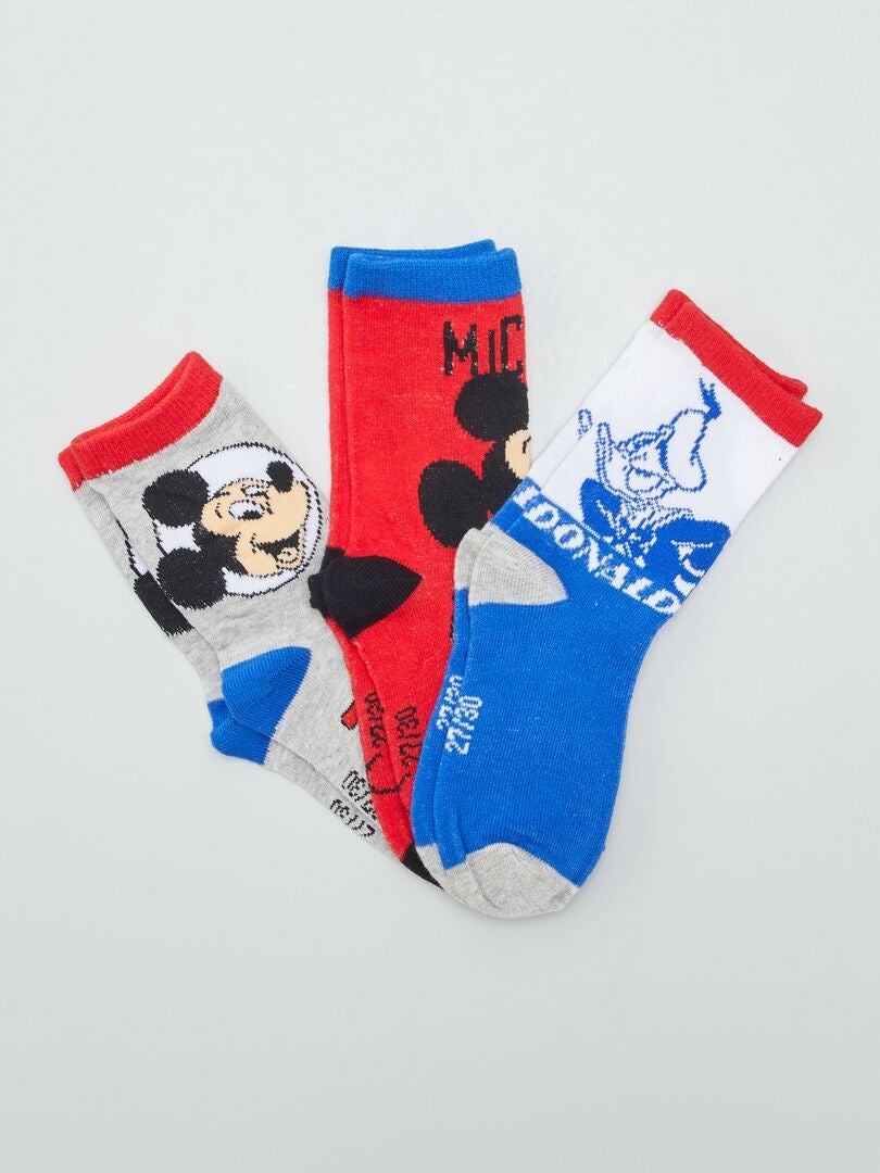 Setje met 3 paar Disney-sokken GRIJS - Kiabi