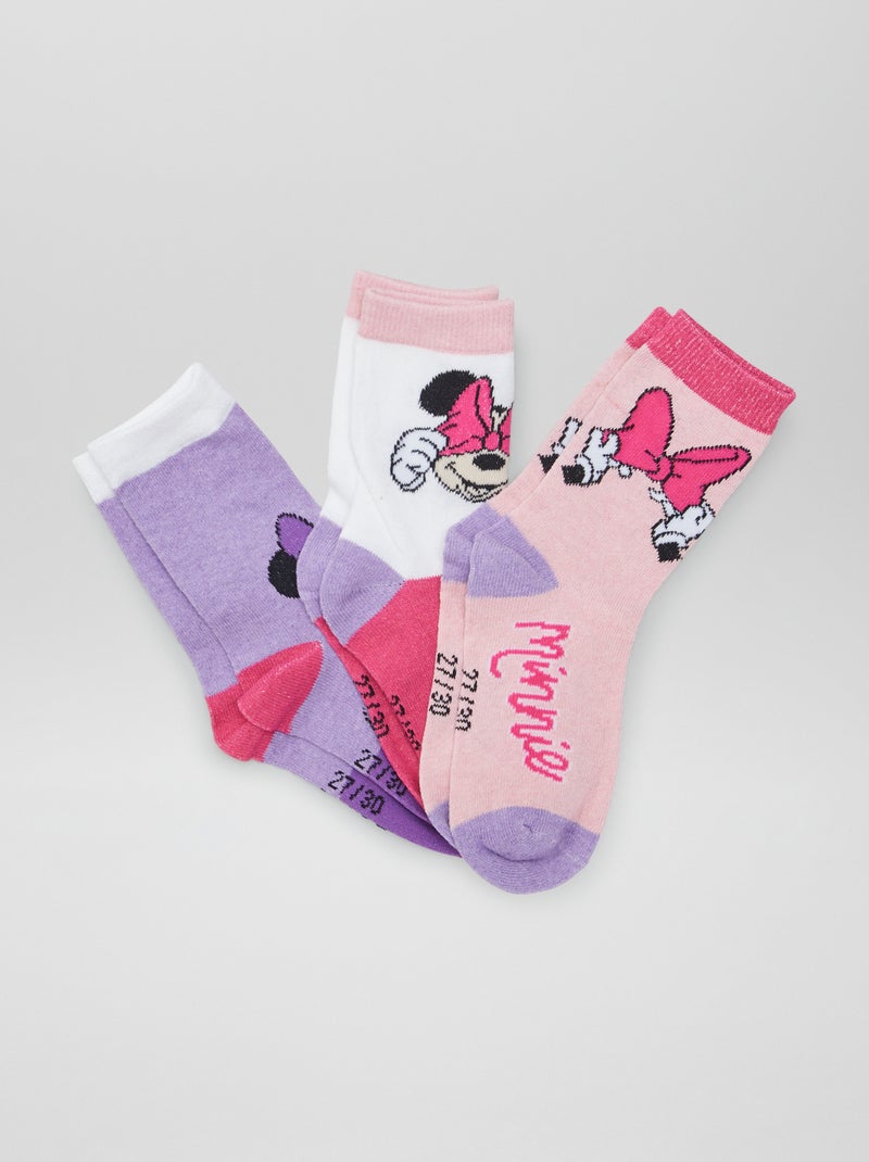Setje met 3 paar Disney-sokken met Minnie-print ROSE - Kiabi